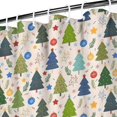 thumbnail image 3 of Multicolor Christmas Tree and Ornament Pattern Shower Curtain 72"x72" ,Bathroom Decorative Shower Curtains Set with 12 Hooks,Modern Waterproof Washable Shower Curtain, 3 of 6