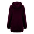 thumbnail image 5 of Fgnfyis Women Solid Color Full Zip Hooded Jacket Lined Streetwear Pullover for Autumn Winter Purple XXXL, 5 of 6