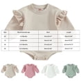 thumbnail image 4 of Baby Bodysuits Unisex Bodysuit Boys Girls Clothes Baby Girls Climbing Clothes Baby Long Sleeve Letter Triangle Romper Longs Set 6-12 Months, 4 of 6