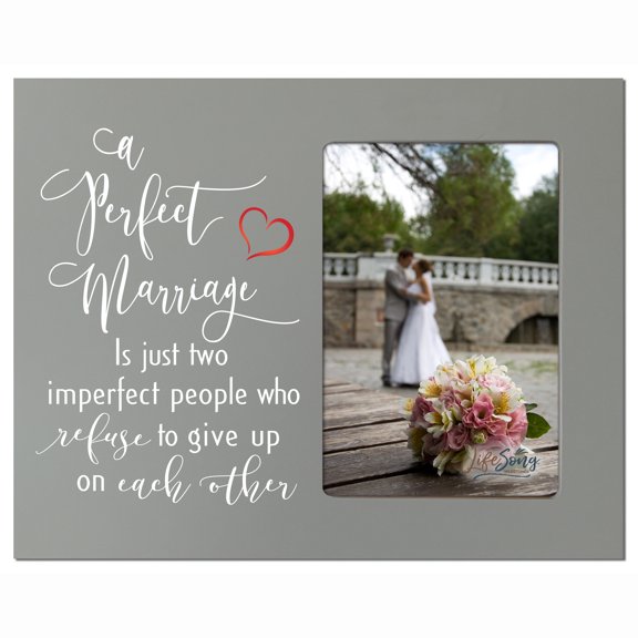 Lifesong Milestones Inspirational Wedding Tabletop Picture Frame for 4x6 Photos
