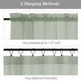 thumbnail image 5 of Patin Sage Green Sheer Curtains for Living Room 120 Inches Long 2 Panels, Voile Solid Airy Window Curtains for Bedroom, Privacy Home Decor Rod Pockets Comfort Drapes, Each Panel 59" W x 120" L, 5 of 9