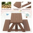 thumbnail image 3 of HOMGX Kids Outdoor Table with Umbrella, Wooden Toddler Picnic Table & Set, Children’s Backyard Furniture, Patio Picnic Table for Kids 2-5, Boys & Girls, 3 of 5