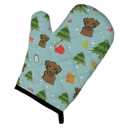 

Carolines Treasures BB5023OVMT Christmas Chocolate Labrador Oven Mitt Large multicolor