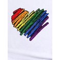 thumbnail image 4 of Rainbow Heart Graphic Short Sleeves Sports Tee, Round Neck Workout Causal T-shirt Top, Women's Activewear, 4 of 7