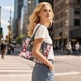 thumbnail image 6 of ZUXONGSY Spotted Rose Daisy Print Tote Bag for Women Multifunctional Travel Purse Fashion Top Handle Tote Bag with Zippered for Work Dating, 6 of 6