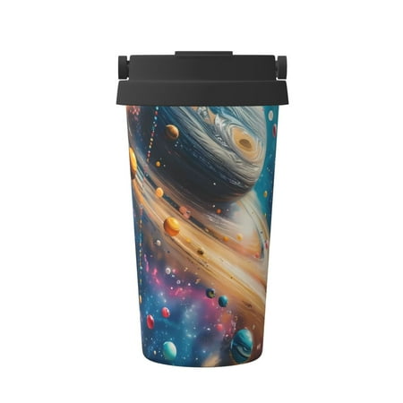 

KLL Colorful Planet Universe Pattern Stainless Steel Vacuum Insulated Tumbler - Carry Insulated Coffee Mug - Reusable Insulated Cold Brew Iced Coffee Cup Thermos