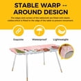 thumbnail image 4 of Pink Christmas Table Cloths for 8 Foot Rectangle Tables, Santa Snowman Snowflake Elk Xmas Tree Patio Waterproof Elastic Fitted Tablecloths, Washable Rectangular Table Cover for Camping, 4 of 8