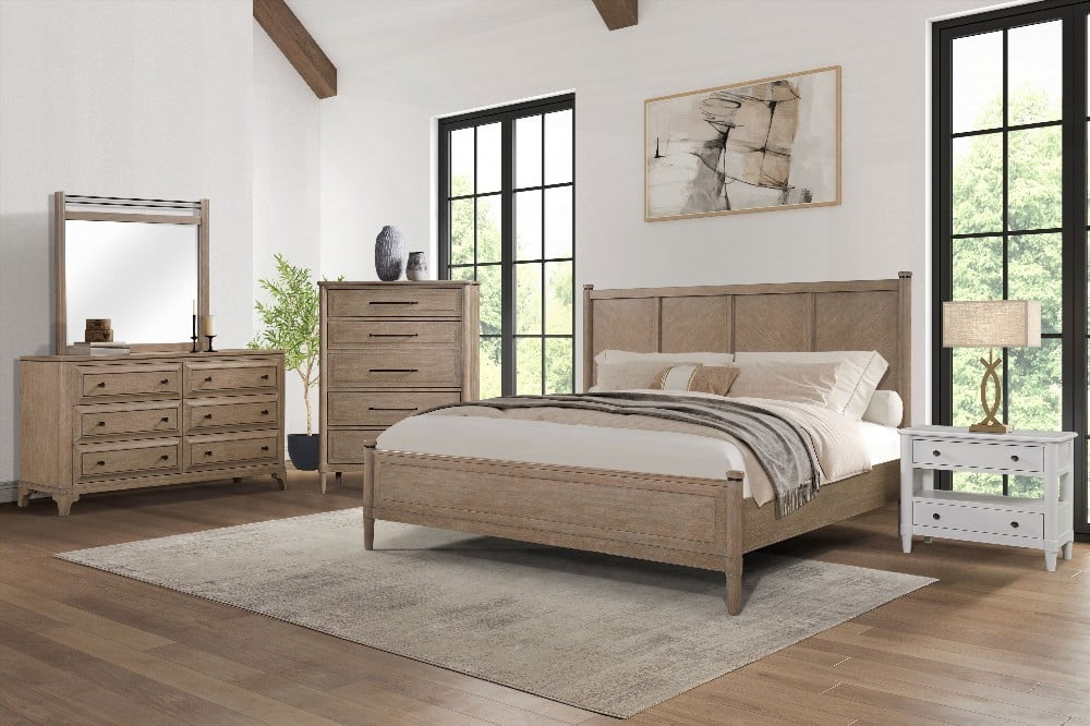 King Size Metal Platform Bed Frame No Box Spring Needed Gray for Master Bedroom