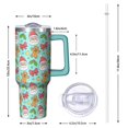 thumbnail image 2 of 40oz Merry Christmas Tumbler with Handle and Straw Lid, Holiday Plaid Coffee Mug, Winter Insulated Stainless Steel Cup, Festive Gifts for Women Men, 2 of 4