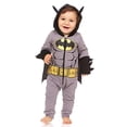 thumbnail image 2 of Batman Long Sleeve Crew Neck Romper (Infant), 1 Count, 1 Pack, 2 of 8