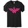 thumbnail image 2 of Lifestyle Graphic playera de manga corta estándar para hombreBreast Cancer Superhero Ribbon Logo Premium T-shirt 229841 Funny Men's Short Sleeve Pattern T-shirt Series Black AA Tee For Adult, Men, W, 2 of 8