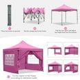 thumbnail image 3 of Ainfox 10' x 10'Heavy Duty Pop up Canopy Tent with Sidewalls,Folding Instant Outdoor Gazebo,Sun Shade Tent,Pink, 3 of 8