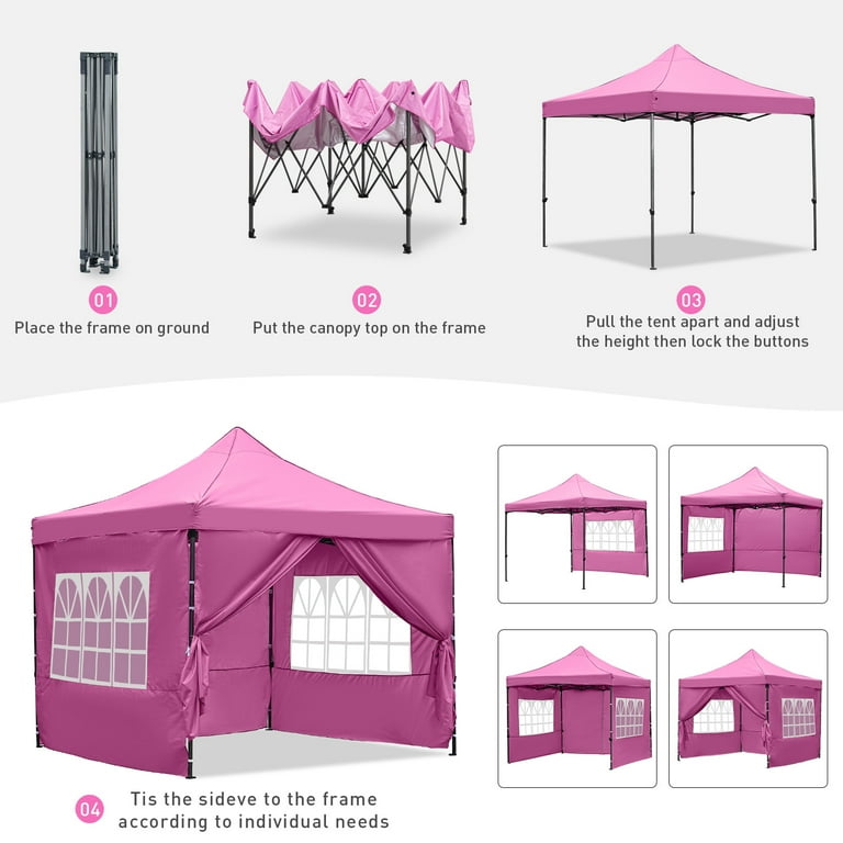 Ainfox 10' x 10'Heavy Duty Pop up Canopy Tent with Sidewalls Ainfox 10' x 10'Heavy Duty Pop up Canopy Tent with Sidewalls