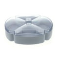 thumbnail image 6 of Raindrops Blue Plastic Snack Plate with Compartment Design for Home Use and Excellent Durability 10.5 Inches, 6 of 8
