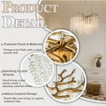 thumbnail image 4 of 20'' Modern Glam Crystal Chandelier Antique Brass Branch Style 4-Light Pendant Ceiling Light for Dining Room Bedroom Living Room Entryway, 4 of 12