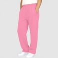 thumbnail image 6 of ATOGUTA Girls Sweatpants School Uniform Pants Cozy Elastic Waist Casual Long Trousers with Pockets Pink, Size 5T-14, 6 of 8