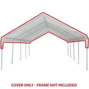 King Canopy 18 ft x 27 ft White Drawstring Carport Canopy Cover