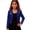 Blue, variant on Girls Elegant Short Satin Jacket With Print Formal Party Wear Dressy Cardigan Outerwear Girls Jacket Coat,Sizes 7-8 Years