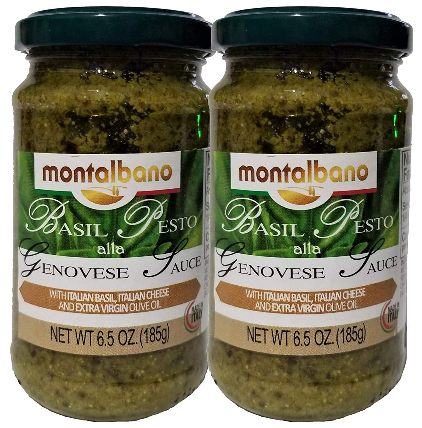 ALLA GENOVESE BASIL PESTO SAUCE (2) PACK, MADE IN ITALY, (2) Pack By