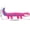 Pink, variant on 1 Durable Squeaky Lizard Dog Toy - anti-bite latex chew toy for teeth cleaning and play, pink with blue stripes and white spots, suitable for all dog breeds