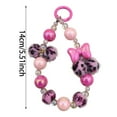 thumbnail image 3 of Beaded Short Chain Phone Strap With Secure Lanyard For Smartphones Elegant Leopard Print Bow Design For Device And Easy Carry, 3 of 6
