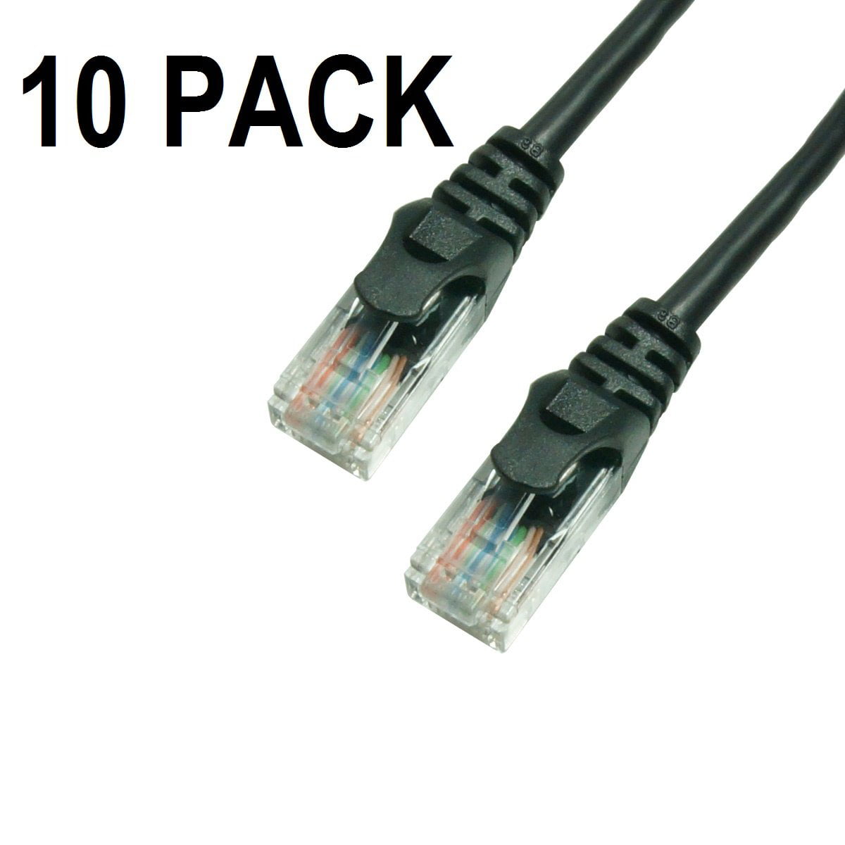 10 Pack UTP Ethernet Network Patch Cable Snagless/Molded Bubble Boot GRANDMAX CAT6A 5 FT White RJ45 550MHz 