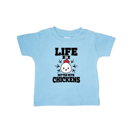 

Inktastic Life is Better with Chickens Gift Baby Boy or Baby Girl T-Shirt