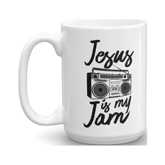 Jesus Is My Jam Funny Christian Gift Coffee Mug (15oz)