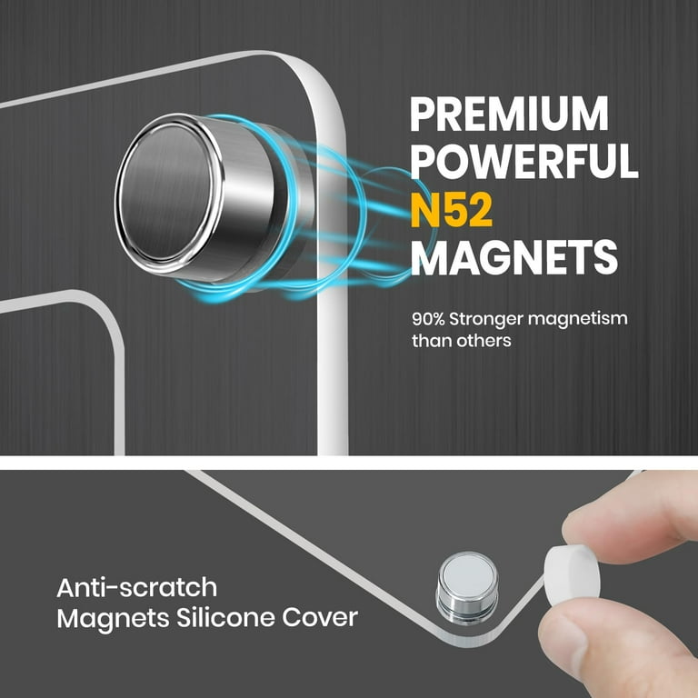 ideaTech Acrylic Magnetic Dry Erase Calendar for Fridge, Clear Monthly Planner Whiteboard Calendar to Do List Board for Refrigerator Kitchen Menu Board Meal Planner Black