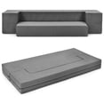thumbnail image 2 of Resenkos Modern Convertible Sectional Sofa Couch, Loveseat Sofa, Upholstered Couch for Bedroom, Living Room, Apartment, Dark grey, 2 of 2