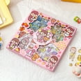 thumbnail image 1 of 100pcs Manual Account Sticker Set Manual Account Sticker Water Cup Paster Paste Decoration Cute Cartoon Stickers Book Decal for Photo Album Type 1, 1 of 9
