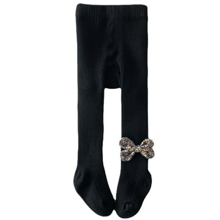 

aturustex Girls Autumn Winter Knit Leggings Bow Tights Pantyhose Socks
