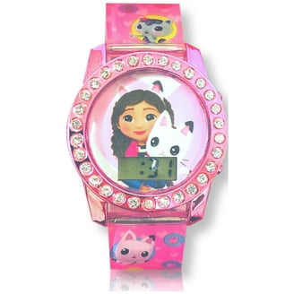 Disney Princess Flashing Unisex Child LCD Watch with Pink Stone