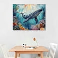 thumbnail image 2 of whale ocean coral reef Canvas Canvas Wall Art Living Room Bedroom Home Office Wall Decor Canvas Prints Wall Art, 2 of 6