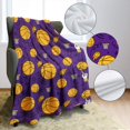thumbnail image 5 of Basketball Blanket 40"x50" Purple Fleece Blanket Fuzzy Plush Throw Blankets Basketball Lover Gifts for Boys, 5 of 6