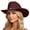 Coffee, variant on Western Style Unisex Adult Cowboy Hat With Star Riding Accessory For Casual Daily Wear, Purple