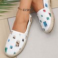 thumbnail image 5 of YOUYEDIAN Loafers for Women Comfortable Fashion Patchwork Print Low Heel Casual Round Toe Soft Flats Versatile Slip On Walking Canvas Shoes, 5 of 5