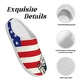 thumbnail image 5 of Picia American Astronaut Runs Forward for Women's Lamb-hug Comfy Fleece House Slippers Memory Foam, Slip-on House Shoes Indoor Outdoor-39/40, 5 of 7