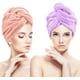 thumbnail image 1 of Toalla de microfibra para el cabello, envoltura absorbente de secado rápido para todo tipo de cabello, cuidado suave y delicado para tus mechones, paquete de 2 prácticos juegos para un secado sin, 1 of 5
