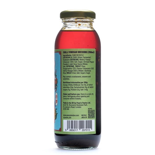 Poon's London Chilli Vinegar Dressing 250ml, British Import (Pack of 2)