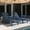BLUE, variant on Ciokea Black Lounge Chair Outdoor with Wheels HDPE Chaise Lounge Chair Wood Texture 5 Positions Cup Holder for Patio Pool
