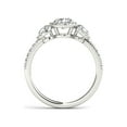 thumbnail image 3 of 1 Carat T.W. Diamond Single Halo Three-Stone 14kt White Gold Engagement Ring, 3 of 4