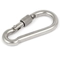 thumbnail image 2 of Unique Bargains 3" Length 304 Stainless Steel Spring Snap Hook Carabiner Screw Lock Chain, 2 of 5