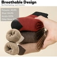 thumbnail image 6 of Ultra Thick 70g Wool Calf Socks Men & Women, Extra Warm Fleece-Lined Winter Crew Socks for Cold Floors Heavyweight, 6 of 6