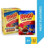 Ragu Old World Style Sauce Flavored with Meat, Made with Olive Oil, Perfect for Italian Style Meals at Home, 4.4 oz, 4 Count