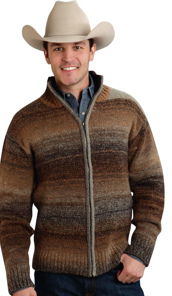 Stetson Western Sweater Mens Ombre Pattern Brown 1101401200606 BR