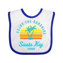 Inktastic Summer Enjoy the Sunshine Siesta Key Florida in Blue Boys or Girls Baby Bib