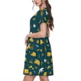 thumbnail image 2 of Vsdgher Robes Midi Maxi Décontractées pour Femmes Été 2025 Légères Manches Courtes Col Rond Robe de Plage, 2 of 6