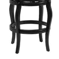thumbnail image 4 of Island Oasis 29 Inch 360 Degree Swivel Barstool Wood with Open Rolled Arms and Faux Leather Seat Black 23.5 Inch L x 22.5 Inch W x 46.5 Inch H, 4 of 6