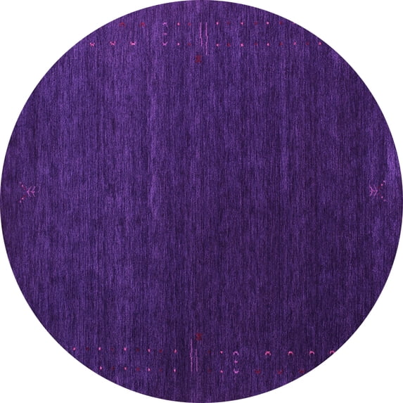 Ahgly Company Indoor Round Abstract Pink Contemporary Area Rugs, 5' Round